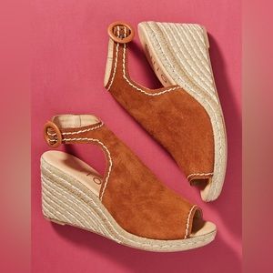 Anthropologie Chio Suede Wedge Heels Shooties Women’s EU 40